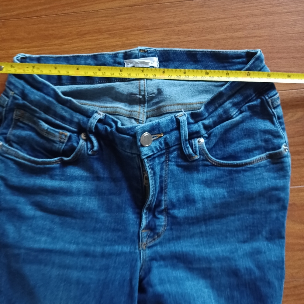 Good American 98%organic Cotton  High Waist Raw Hem  Skinny Jeans - Size 8 - Picture 6 of 8
